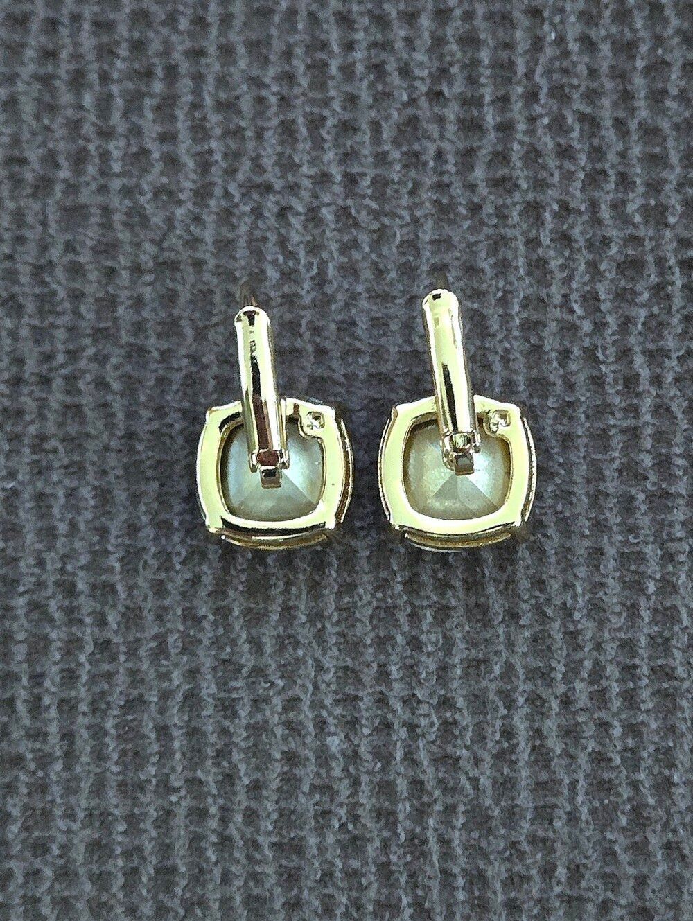 Kate Spade♠️ Clear Faceted Crystal💎 Cushion Earrings - Picture 9 of 16